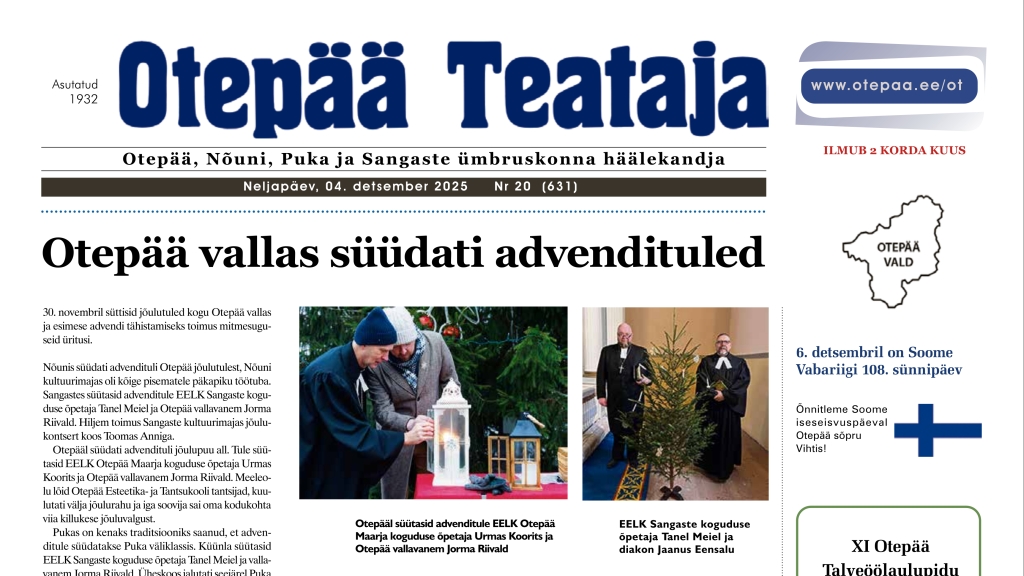Otepää Teataja nr. 20, 04.12.2025