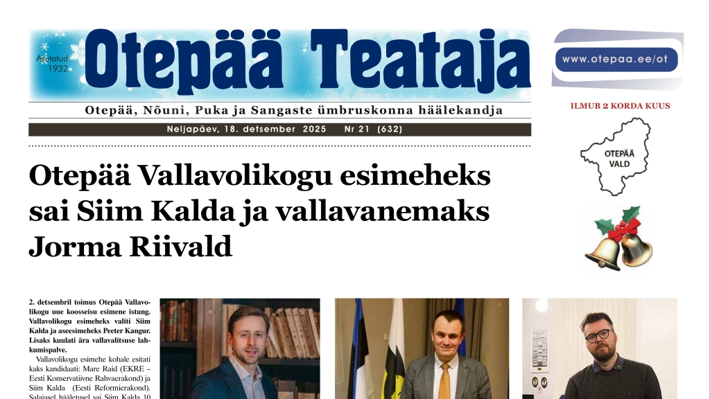 Otepää Teataja nr 21, 18.12.2025