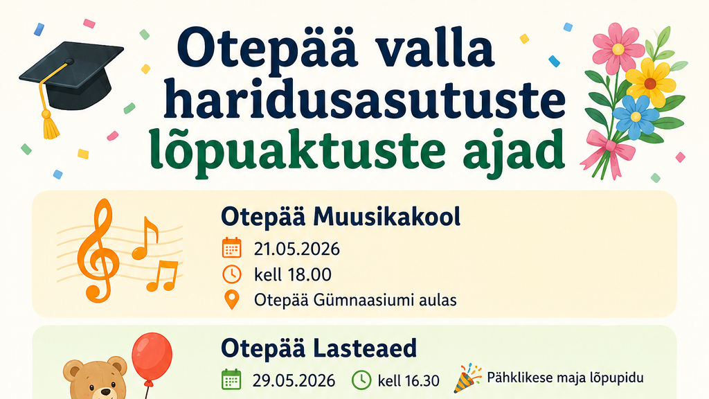 Haridusasutute lõpuaktused 2026
