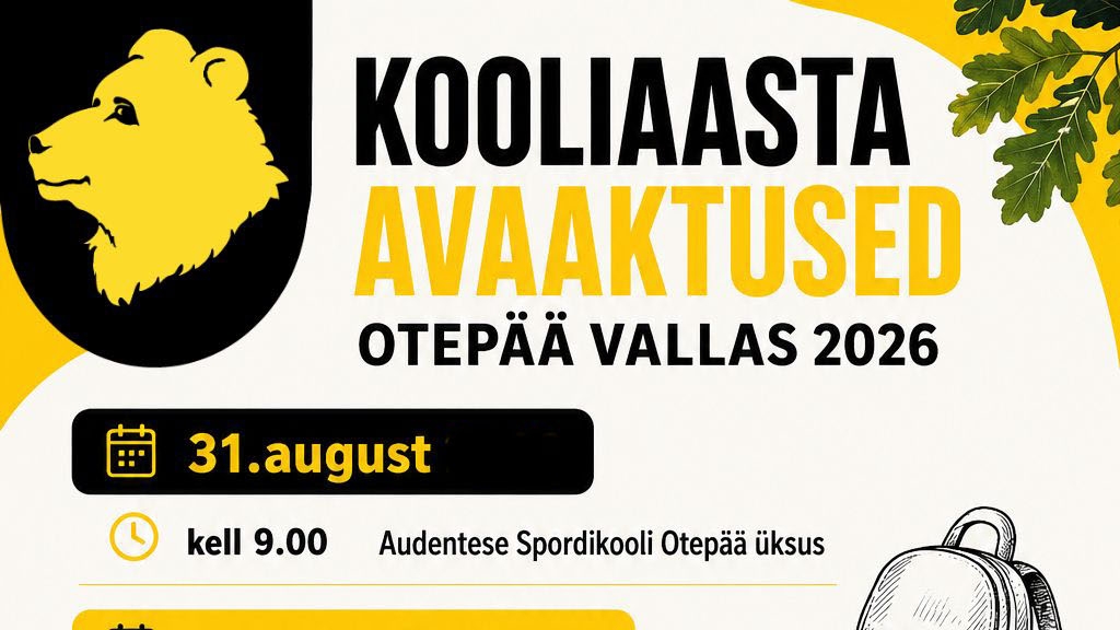 Kooliaasta avaaktused 2026