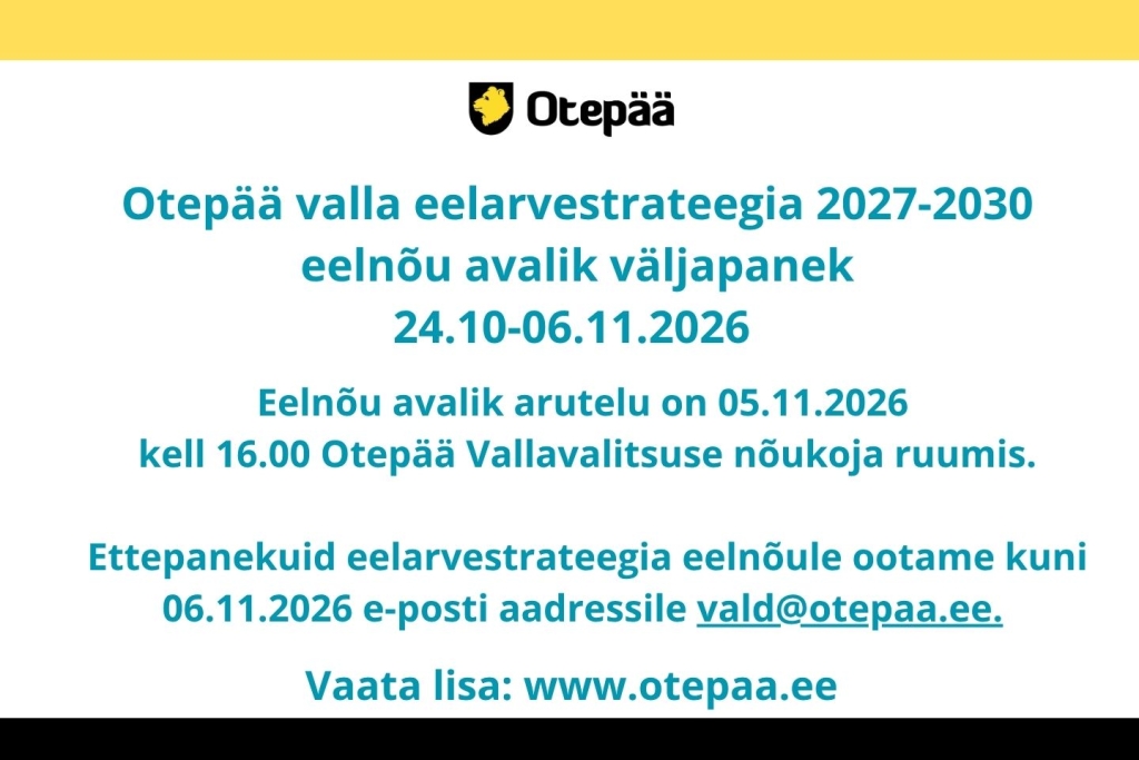 Eelnõustrateegia avalik väljapanek 2026